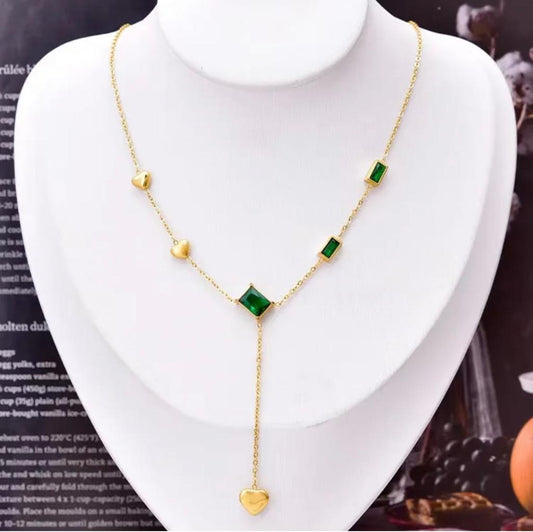 Stainless steel Zircon necklace