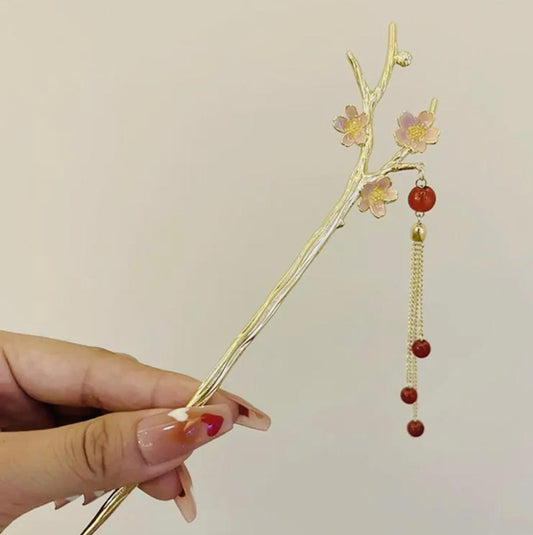 Hair Ornament Branch x Pink Flowers