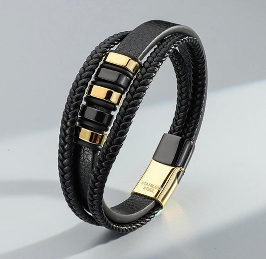 Men bracelet gold plated