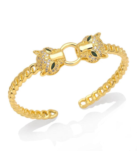 Panther 18k gold plated bracelet